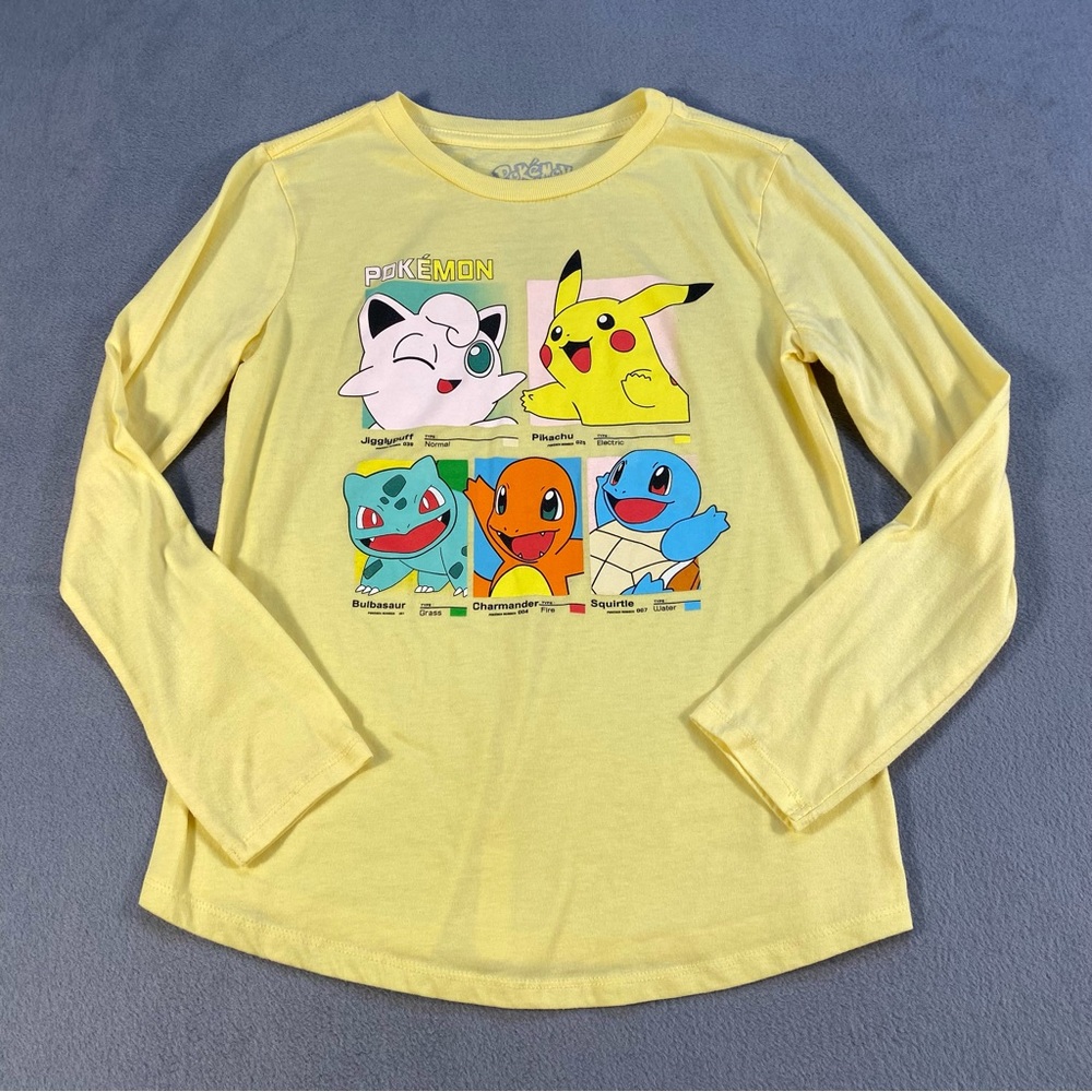 Girls’ Pokemon Yellow Long Sleeve Graphic T-Shirt, size XL (14-16)